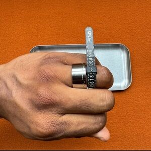 Vitaly Morse Code Stainless Steel Ring for Men